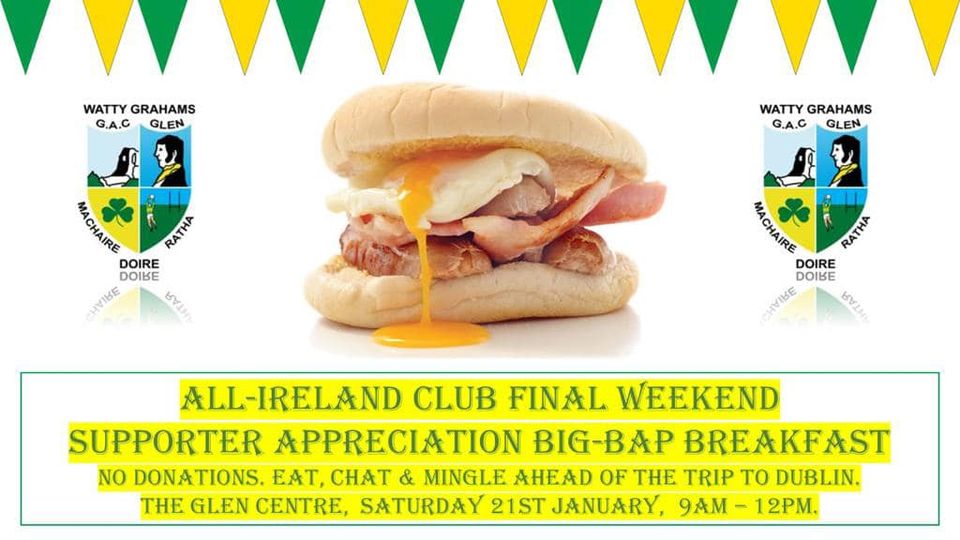 Image showing breakfast bap and details of event