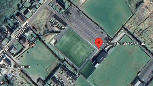 Aerial view of Crosserlough gaa pitch