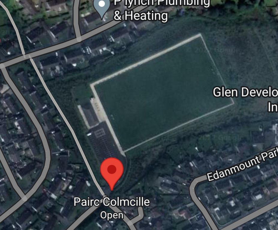 Aerial view of Doire Colmcille pitch
